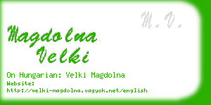 magdolna velki business card